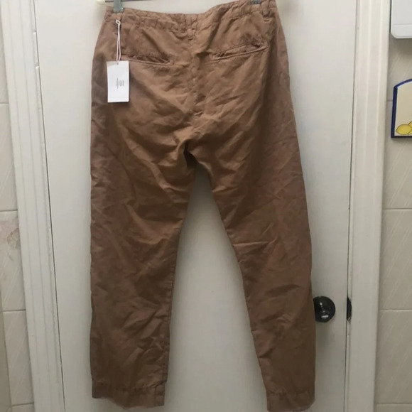 FRAME Le Tomboy  Ripped Trouser Washed Dark Sand Distressed Size 26 NWT - Picture 7 of 9